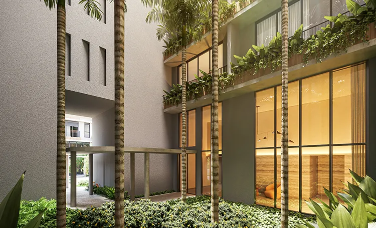 Áreas externas na arquitetura: átrio, terraço e jardim na Laguna