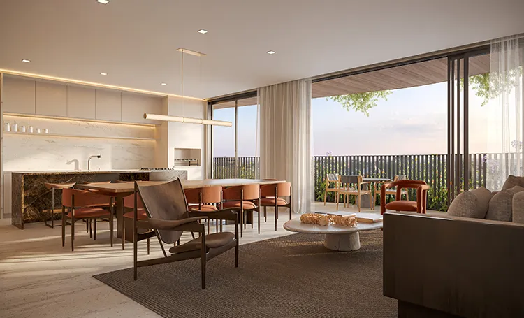 Quiet luxury na decoração: o luxo que não aparece no TREVI Batel