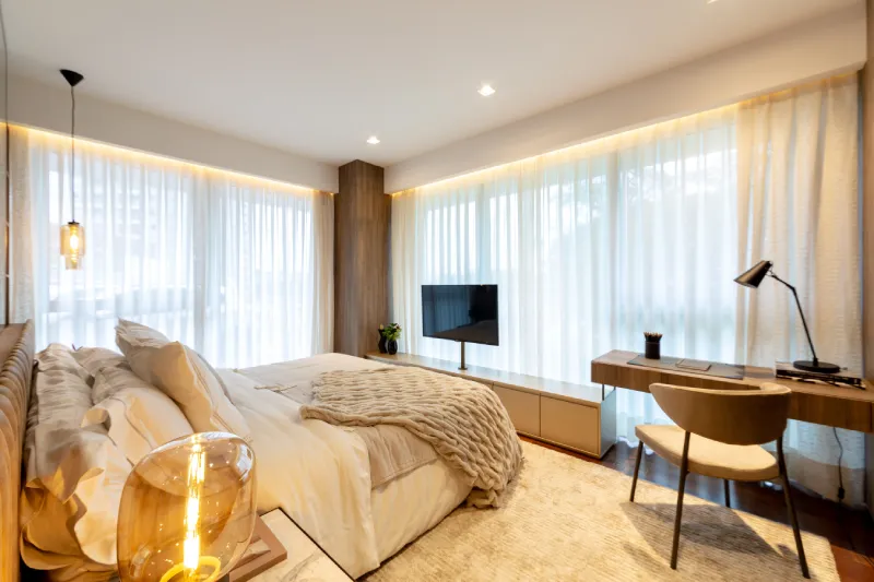 Residências suspensas: o decorado de 301 m² do MAI Terraces