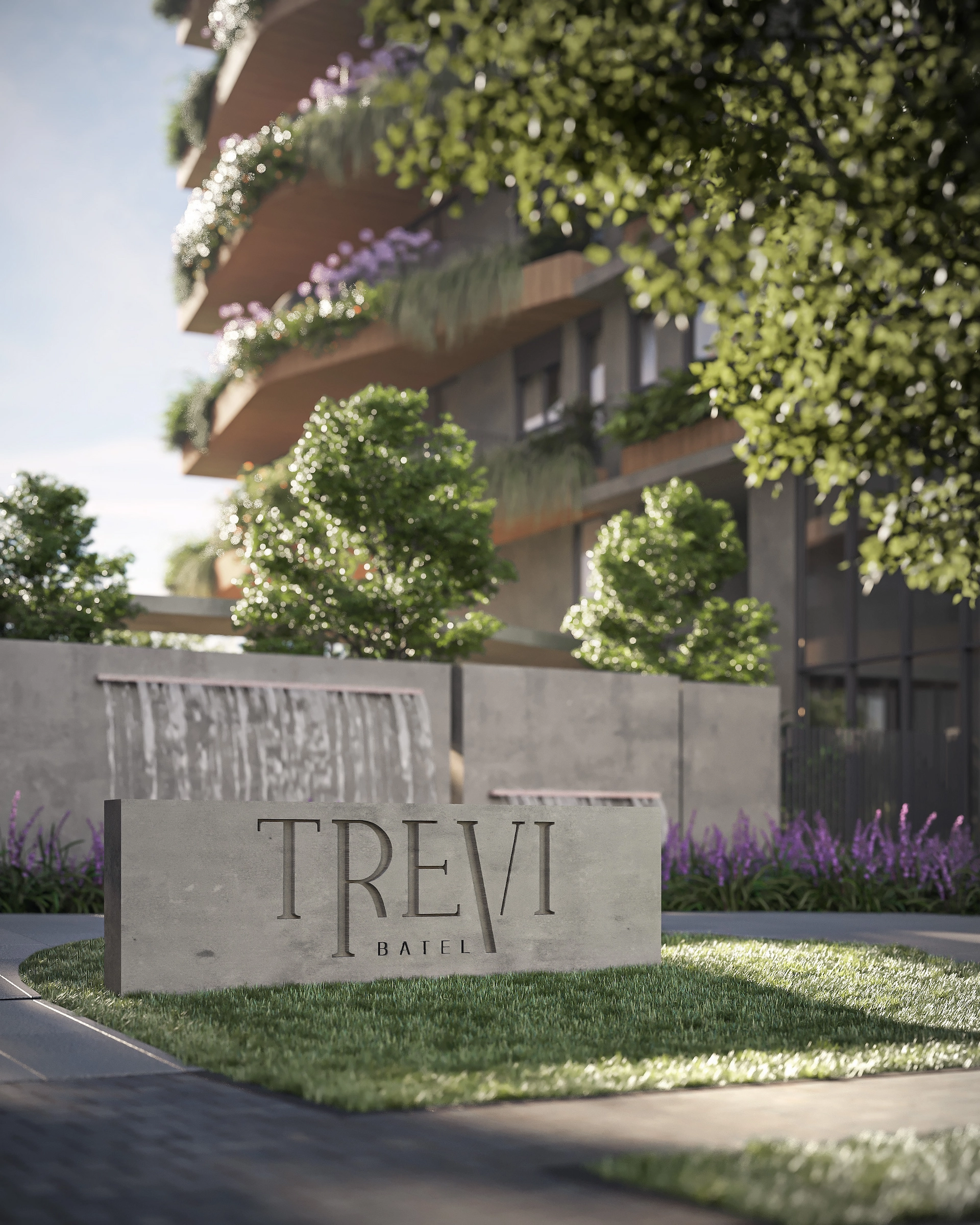 Portal de entrada com o nome TREVI