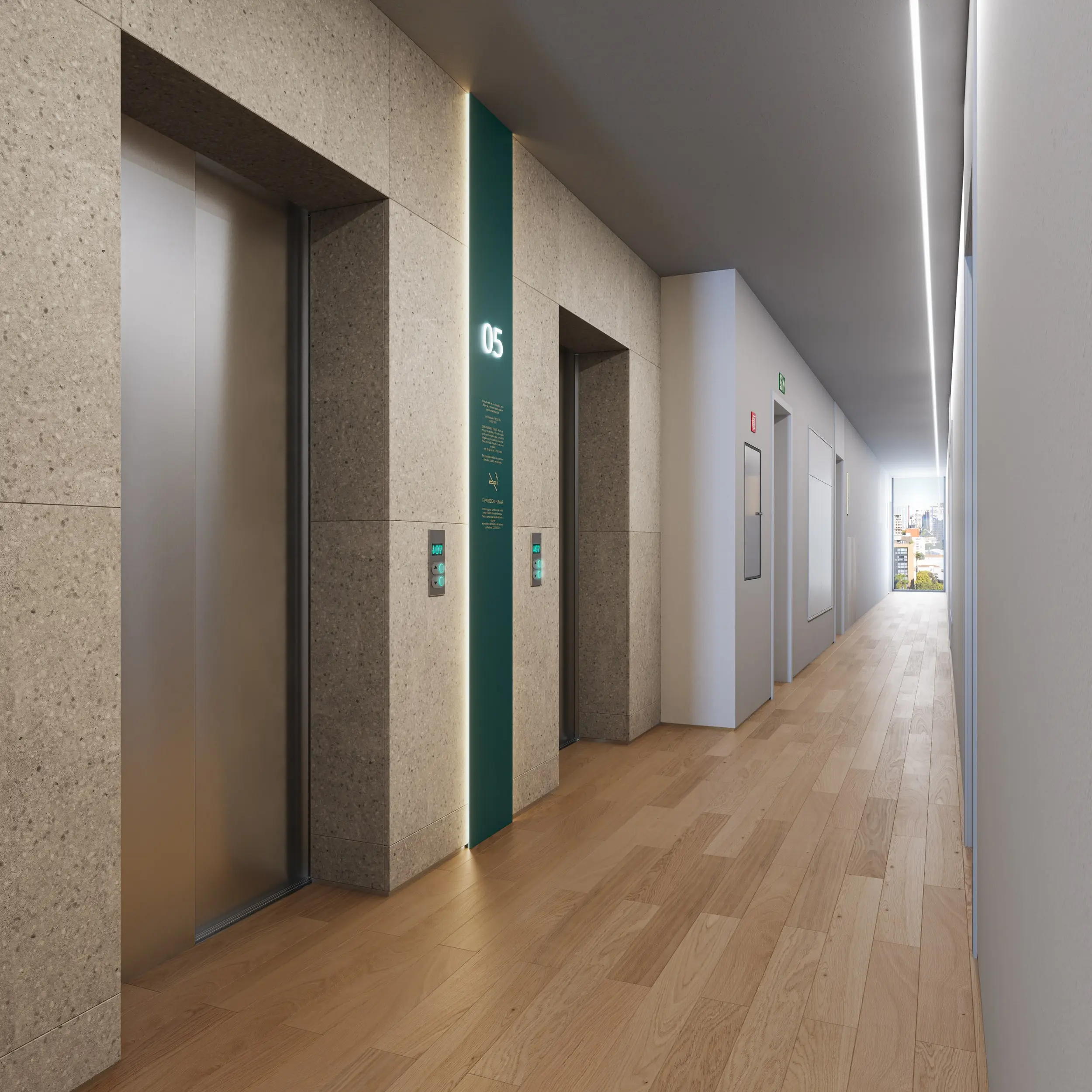 Hall do pavimento tipo