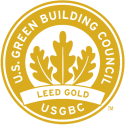 Icone de membro WEEEL Icone da BIOOS Home com um brasão de certificado LEED Gold